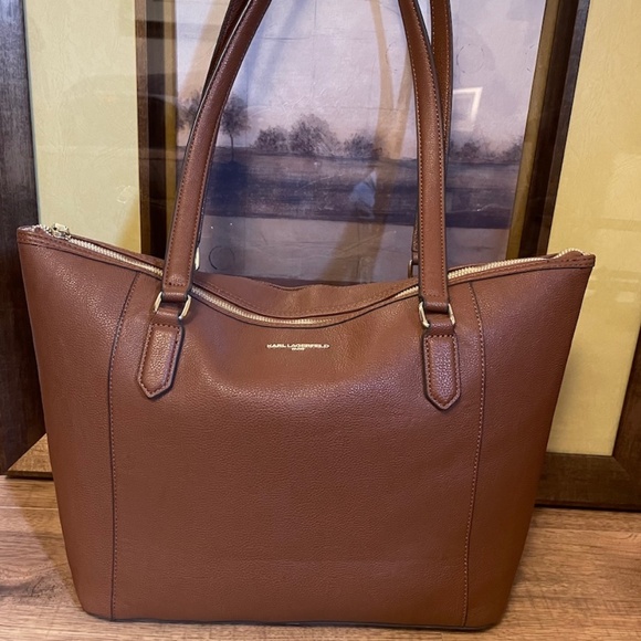 Karl Lagerfeld Handbags - Karl Lagerfeld, milk-chocolate brown colour tote.